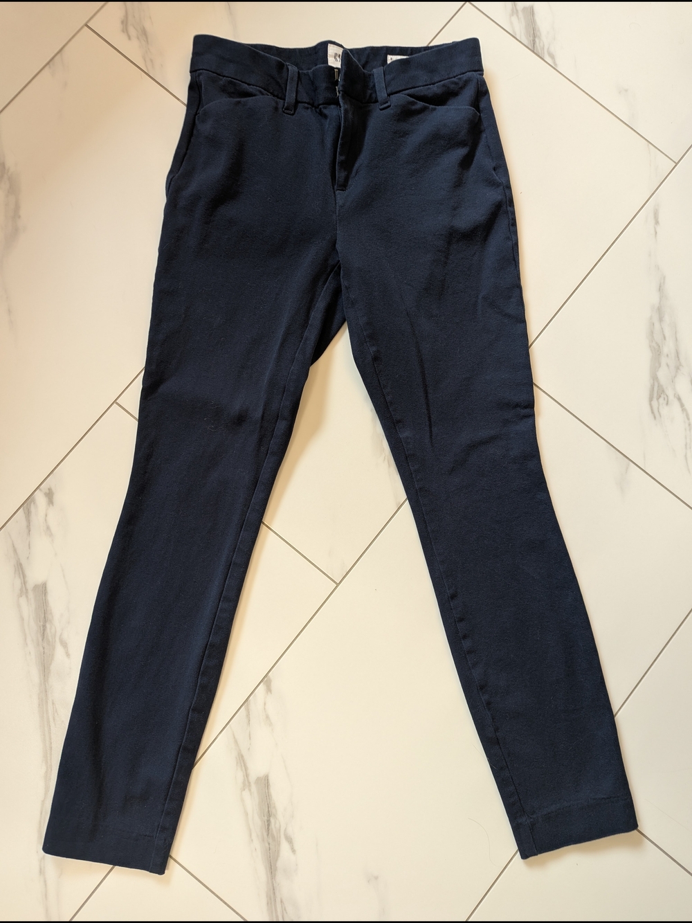 GAP Navy Signature Skinny Ankle Pants